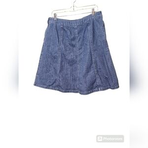 Vintage L.L.Bean jean skirt Size 14 pockets
